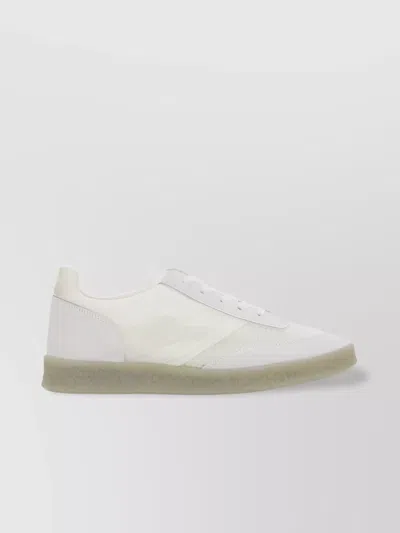 Mm6 Maison Margiela Flat Sole Low-top Sneakers With Suede Detailing