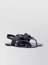 Mm6 Maison Margiela Flat Sole Open Toe Strappy Sandals In Black