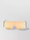 Mm6 Maison Margiela Flat Top Rectangular Sunglasses In Gold
