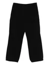 Mm6 Maison Margiela Fleece Cuffed-hem Trousers In Black
