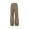 Mm6 Maison Margiela Fleece Pants With Inside-out Seams In Brown