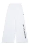 Mm6 Maison Margiela Fleece Pants With Lettering In White