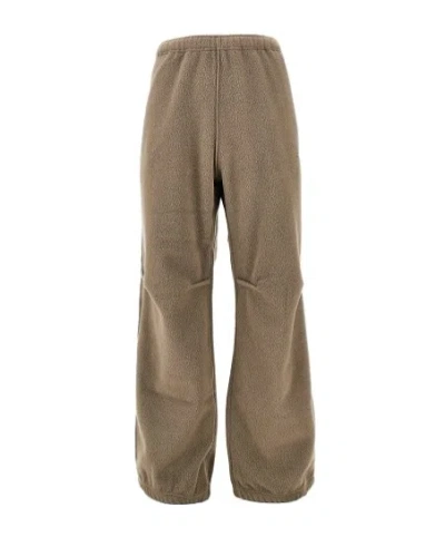 Mm6 Maison Margiela Fleece Track Pants In Brown