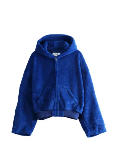 Mm6 Maison Margiela Long-sleeve Sports Jacket In Blue