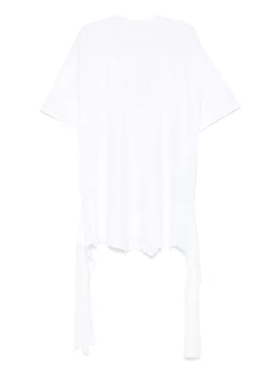 Mm6 Maison Margiela Flocked-print Dress In White