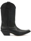 Mm6 Maison Margiela Pointed Toe Leather Boots With Double Pull-tabs In Black