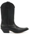Mm6 Maison Margiela Pointed Toe Leather Boots With Double Pull-tabs In Black