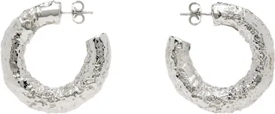 Mm6 Maison Margiela Foil Earrings In Brown