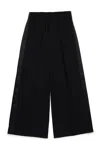 Mm6 Maison Margiela Side-stripe Wide-leg Trousers In Black