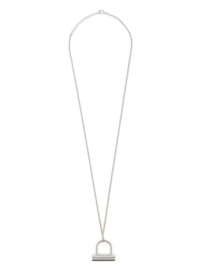 Mm6 Maison Margiela Found Object Harware Necklace In Silver