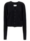 Mm6 Maison Margiela Four Stitches Cardigan In Black