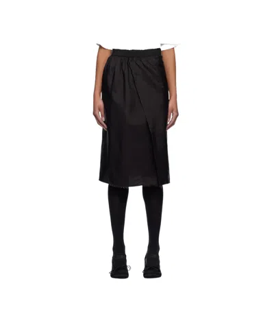 MM6 MAISON MARGIELA FRAYED EDGE MIDI SKIRT