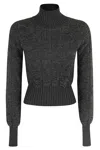 Mm6 Maison Margiela Mm6 By Maison Margiela Frayed Effect Turtleneck Sweater With Ribbed Details