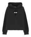 Mm6 Maison Margiela Mm6 By Maison Margiela Relaxed-fit Cotton Hoodie With Adjustable Drawstring In Black