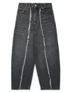 Mm6 Maison Margiela Frayed Jeans In Grey