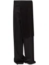Mm6 Maison Margiela Fringe-detailing Flared Trousers In Black