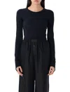 Mm6 Maison Margiela Mm6 By Maison Margiela Fringed Bodysuit With Intricate Side Detailing
