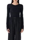 Mm6 Maison Margiela Mm6 By Maison Margiela Fringed Bodysuit With Intricate Side Detailing In Black
