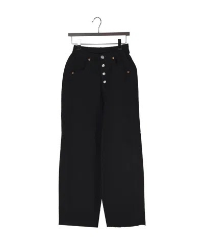 MM6 MAISON MARGIELA TEEN ELASTICATED-WAIST WIDE-LEG JEANS
