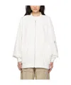 Mm6 Maison Margiela Off-white Zip Bomber In White