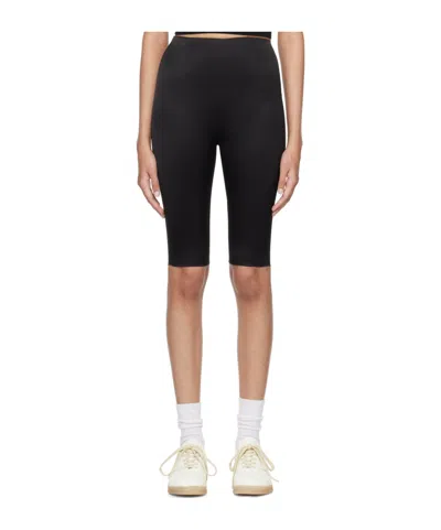 Mm6 Maison Margiela Furred Detail Shorts In Black