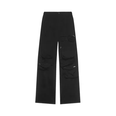 Pre-owned Mm6 Maison Margiela Gabardine Cargo Pants 'black' | Women's Size 40