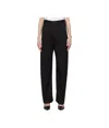 Mm6 Maison Margiela Black Light Cotton Gabardine Trousers In Black