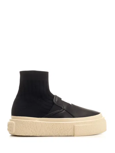 Mm6 Maison Margiela Gambetta High-top Sneakers In Black