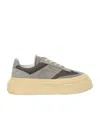 Mm6 Maison Margiela Low-top Mesh Panel Sneakers With Perforated Detailing In Brown