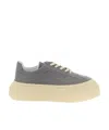 Mm6 Maison Margiela Gray Chunky Gambetta Sneakers In Gray