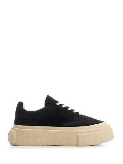 Mm6 Maison Margiela Black Gambetta Lace-up Platform Sneakers