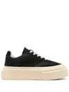 Mm6 Maison Margiela Numbers-motif Round Toe Sneakers In Black