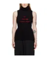 Shop Mm6 Maison Margiela Jacquard Top In Black