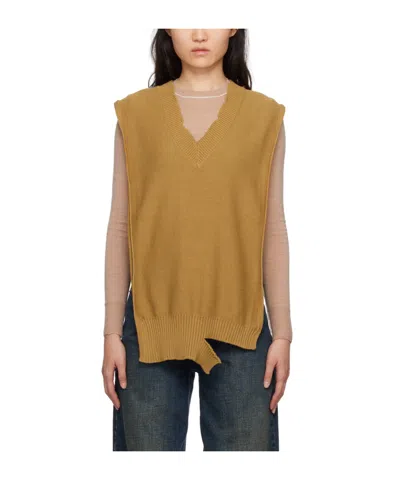 MM6 MAISON MARGIELA GAUGE 7 DISTRESSED KNITTED TOP