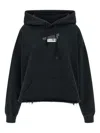 Mm6 Maison Margiela Casual Hoodie Featuring Tape Detail In Black