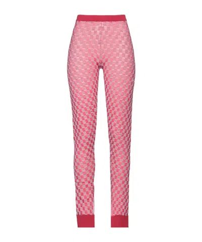 Mm6 Maison Margiela Geometric Printed Knit Pants In Pink