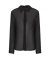 Mm6 Maison Margiela Asymmetric-collar Shirt In Black