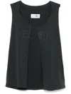 Mm6 Maison Margiela Mm6 By Maison Margiela Black Regular Fit Vest