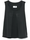 Mm6 Maison Margiela Mm6 By Maison Margiela Black Regular Fit Vest In Black