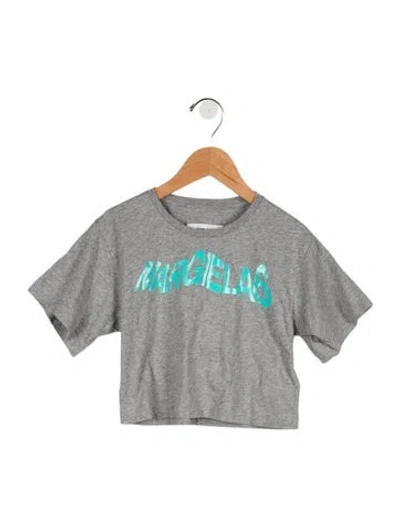 Pre-owned Mm6 Maison Margiela Babies' Girls' Cropped T-shirt W/tags In Gray