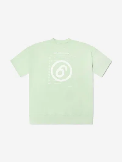 Mm6 Maison Margiela Babies'  Girls Logo Sweater Dress In Green