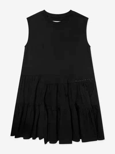 Mm6 Maison Margiela Babies'  Girls Sleeveless Jersey Dress In Black
