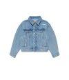 Mm6 Maison Margiela Logo-embroidered Denim Jacket In Blue