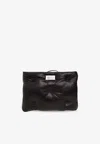 Mm6 Maison Margiela Glam Slam Leather Clutch Bag In Black