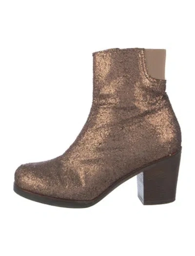Pre-owned Mm6 Maison Margiela Glitter Boots In Neutral