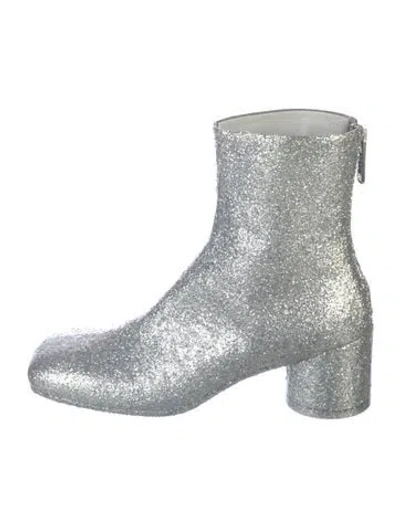 Pre-owned Mm6 Maison Margiela Glitter Boots In Silver