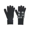 Mm6 Maison Margiela Numeric Wool Gloves In Black/white