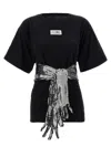 Mm6 Maison Margiela Cotton T-shirt With Gloves In Black