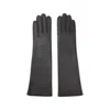 Mm6 Maison Margiela Grey Ovine Leather Gloves In Black