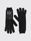 Mm6 Maison Margiela Numeric Signature Gloves Featuring Knitted Design In Black